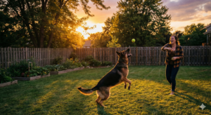 German Shepherd evening exercise routine