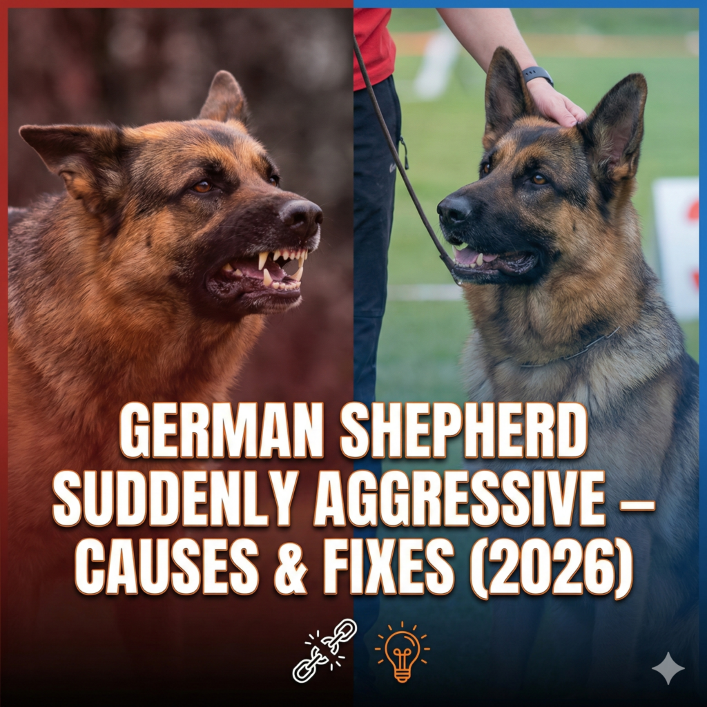 German Shepherd Suddenly Aggressive — Causes & Fixes (2026)