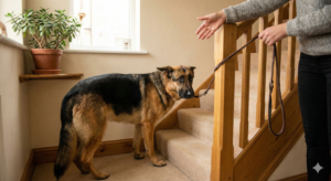 German Shepherd difficulty climbing stairs hip dysplasia