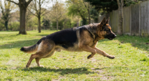 German Shepherd bunny hopping hip dysplasia