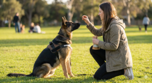 German Shepherd confidence training