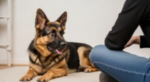 German Shepherd strong bond with owner