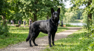 Black German Shepherd full body