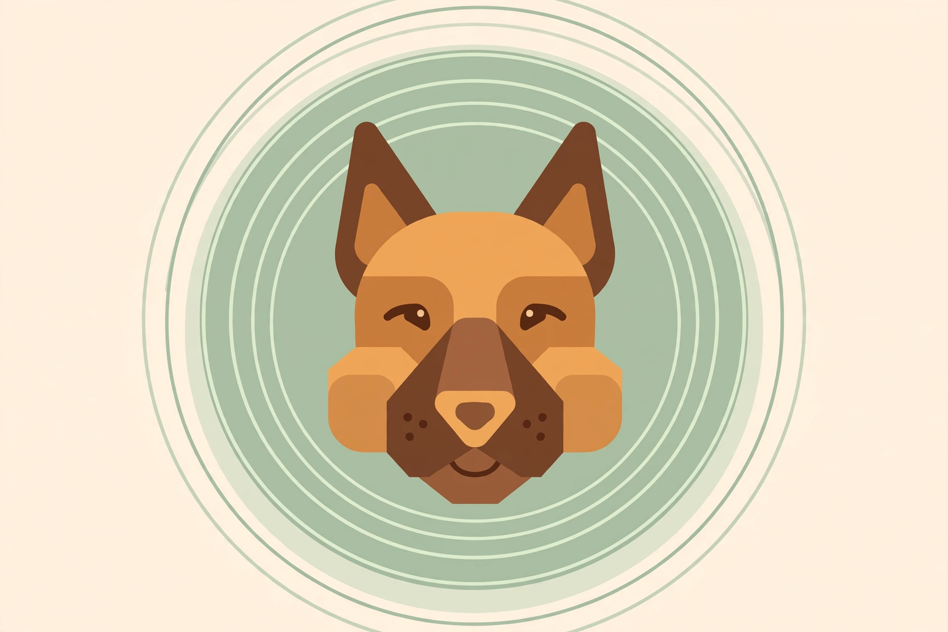 Illustration of a German Shepherd dog
